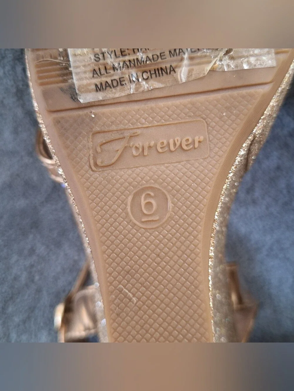 Forever FQ22 Glitter Strappy Wrapped Wedge Heel Platform Sandals